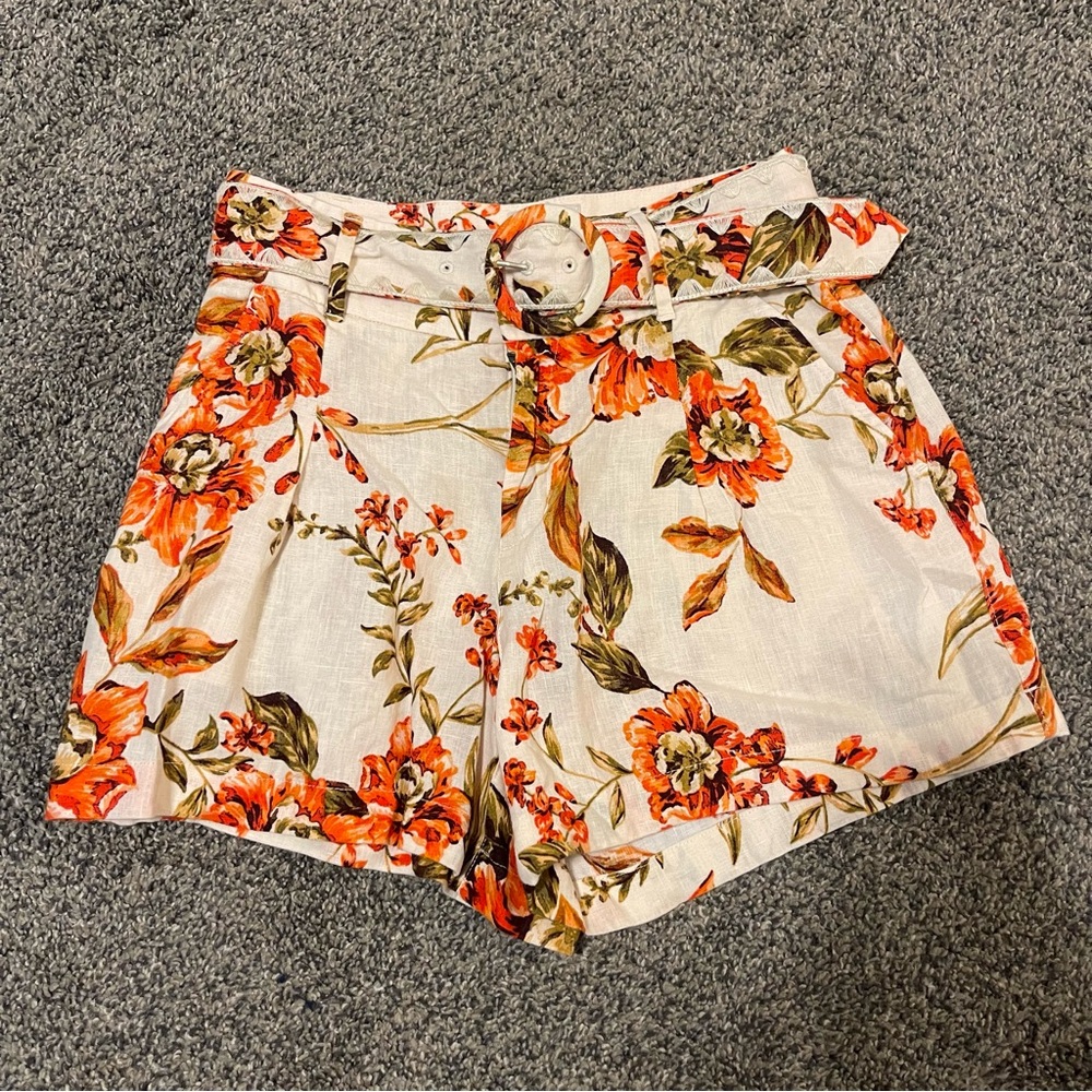 Joie 100% Linen Floral Shorts